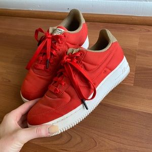 Red Nike Air Force 1 Sneakers